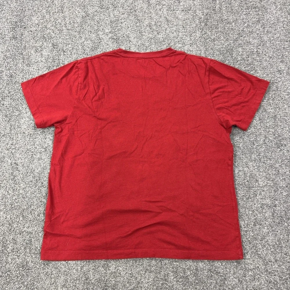 True Religion Shirt Mens XL Red Oversize Buddha Guitar Graphic Tee Tagless